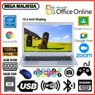 TOSHIBA CB30 A3120 Inter Celeron 2955U Processor - 4GB RAM + 16 GB SSD ll PlayStore Chromebook Laptops / Chromebook Laptops OS