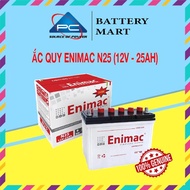 Bình Ắc Quy Xe Tải Xe Ô Tô 12V-25Ah Ắc Quy ENIMAC N25-2 Cọc