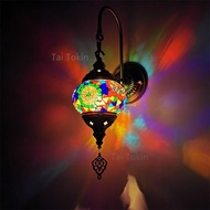 E14 Newest Mediterranean Deco Indoor Turkish Mosaic Wall Lamp Handcrafted Mosaic Glass Wall Light