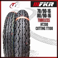 FKR Tyre 16 HT200 Tubeless Type 70/90-16 80/90-16 Cutting TT100 Tayer Tayar Tire Tires Tiubless 70/9