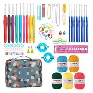 Red Embroidery Beginner Crochet Material Kit Crochet DIY Tool Kit Grandma Knitting Novice Learning C
