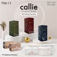 【Callie】4 Ply Surgical FaceMask Disposable Adult Earloop Face Masks 50 &amp; 30 Pcs/Box