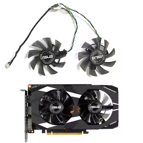 75MM FD8015U12S T128015SU DC 12V 0.5A 6Pin GTX 1650 GTX 1660 Ti GPU Fan For ASUS Dual GTX 1650 1660T