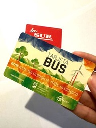 Spain malaga bus card trajeta sur 西班牙 馬拉加 巴士儲值卡 收藏紀念