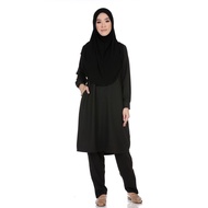 Jubah Seluar Wanita Muslimah Suit Murah Umrah Hitam Wanita Perempuan Plus Size S to 6XL