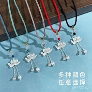 Sweater Chain Braided Rope Continuous Two Pure Silver Happy World Gift for Women Good Luck99Pure Sil