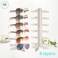 6-Tier Eyeglass Rack – Modern Plastic Display for Shops & Counters