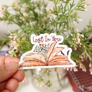 Twinpaper Shop | Lost in You Die Cut Sticker | Book Lover Die-Cut Sticker
