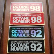Octane Number Stickers