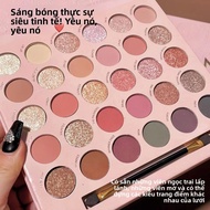 Smoked Rose 30 Color Eyeshadow Palette Gentle Milk Tea Girl Makeup Palette Pearlescent Matte Glitter