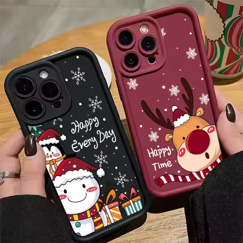 Christmas Snowman Phone Case for Samsung S26 S25 S24 S23 S22 S21 S20 F06 M16 Note 20 FE Plus Ultra 4
