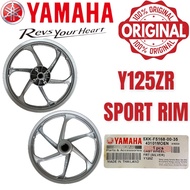 YAMAHA SPORT RIM  Y125Z Y125ZR 100% ORIGINAL CAST WHEEL FRONT REAR 1.60-17 / REAR 1.85-17 SILVER [5XK]