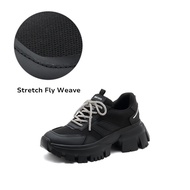 Staccato Womens Retro Sneakers รองเท้าผ้าใบผู้หญิง พื้นหนา เพิ่มความสูง ECE11/ECE09