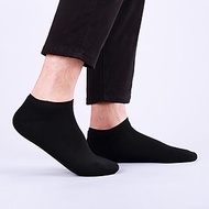 Vớ cổ ngắn cotton trơn Chống Hôi chân dùng cho cả nam và nữ - Bít tất nam cổ ngắn màu đen - xám - tr
