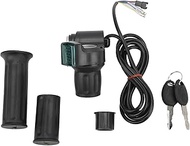 Electric Bike Twist Throttle Grip Set, Universal Wireless Speed Governor with Real Time Digital Disp