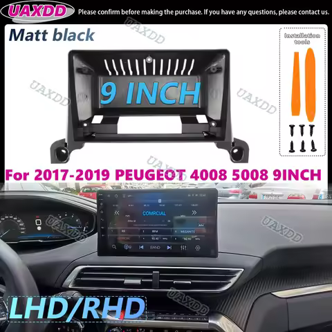 UAXDD Android Car Radio Stereo Player Fascia Frame for Peugeot 3008 5008 P84 P87 2016-2020 Canbus Pa