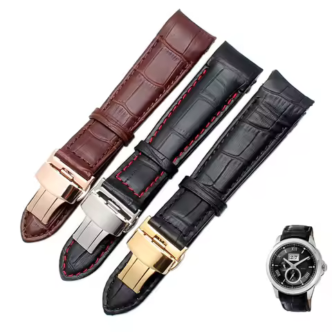 Curved end men's watchband for Citizen BL9002-37 05A BT0001-12E 01A watchstrap genuine leather with 