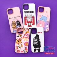 Iphone Case i11 i15 i15+ i15ProMax Soft TPU Shiny Camera Lens Protection Cartoon Print Back