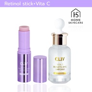 กระจ่างใส ลดเลือนฝ้ากระ จุดด่างดำ และริ้วรอย CLIV Vita C Brightening Ampoule and Retinol Wrinkle bou