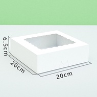 (10 PCS) 8 x 8 x 2.5” Pastry Box Cookies Bread Tart with Window