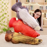 Simulation Golden Arowana Doll Plush Toy Large Fish Pillow Ragdoll Children Birthday Gift for Boys G