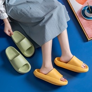 【NEW】Japanese Muffin Thick Bottom Increased Cool Slippers Bathroom Bath Bedroom Wen Women Non-slip Soft Bottom Indoor Anti-slip Massage Shoes