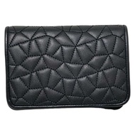 Akris Business Card Holder quilting leather black Direct from Japan Secondhand