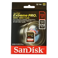 SanDisk - 512GB Extreme Pro UHS-I SDXC 記憶卡 170MB/R 90MB/W (SDSDXXY-512G-GN4IN)