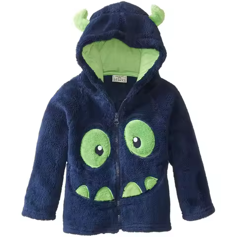 0-5Year Children Boy Jacket Hooded Coat Cartoon Baby Girls Outerwear Toddler Girls Clothes Cardigan