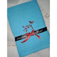 Tuala mandi cotton. Personalized bath towel. Tuala dewasa sulam nama, logo etc.