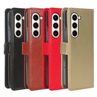 Suitable for Samsung Galaxy Z Fold 5 Phone Case Z FOLD5 Phone Leather Case Flip Card Protective Case SHS
