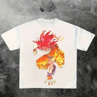 Radiant Super Saiyan God Goku On 220g Heavyweight 100% Cotton Tee