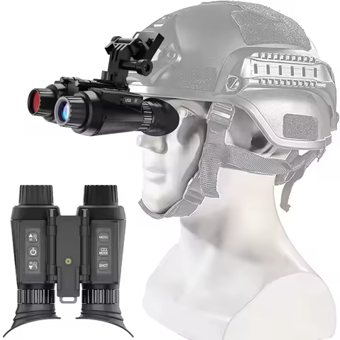 NV8300 4K Head-Mounted Night Vision Goggles Binoculars,Infrared NVG w/Manual Focus,8X Digital Zoom f