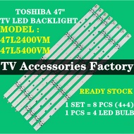 TOSHIBA 47L2400VM 47L5400VM 47 INCH LED TV BACKLIGHT ( LAMP TV ) 47L2400 47L5400