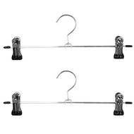 Hangers Skirt Hangers with Clips 20 Pack Metal Trouser Clip Hangers for Space Saving Ultra Thin Rust