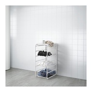 ALGOT Frame/3 wire baskets/top shelf, white