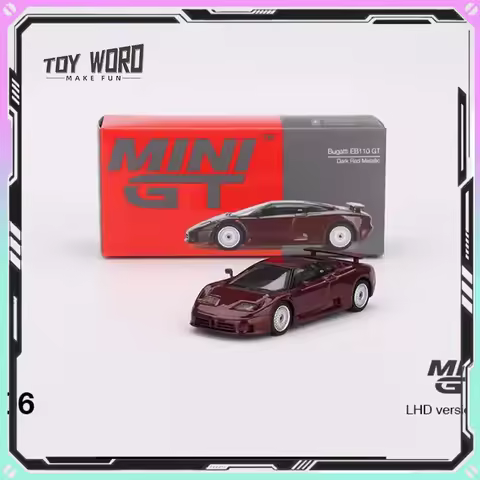 Mini Gt Car Model 1/64 Bugatti EB110 Alloy Number#806 Cars Model Simulation Display Cars Model Boy C