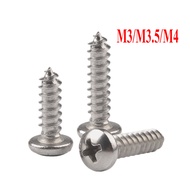 [YHM] M3/m3.5/m4 Phillips Round Head Screw 304 Stainless Steel Self-Tapping Screw Wooden Screw Furni