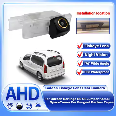 170°1080P AHD Car Fisheye Rear View Reverse Camera For Citroen Berlingo B9 C8 Jumper Kombi SpaceTour