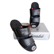 Sandal priA mirado asli kulit/sandal mirado asli kulit hitam-coklat