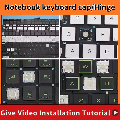 Replacement Key Cap&Hinge For HP Pavilion 15-DA 15-DB 15-DX TPN-C136 TPN-C135 15-DR 250 G7 255 G7 Ke