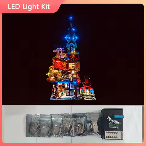 LED Light Set For 71741 NINJAGO City Gardens compatible 19006 (Only LED Light, NOT Include The Model