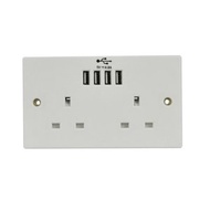 mercury - 13A 2 位插座， 帶 4個 USB充電插座 (共 4.8A) - 2248U