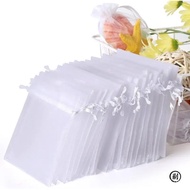 100PCS White Organza Bag Decorations 7 * 9cm or 9*12CM