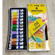MONTANA OIL COLOR OIL PAINT 12 colors 6 ML (code 20 17 33u)