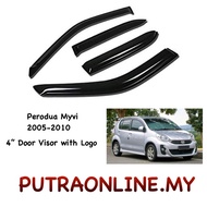 Perodua Myvi 2005-2010 - 4” Door Visor with logo