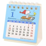 (會員專享清貨優惠價+免運費) Japan Sanrio - PEANUTS Snoopy 史努比 日版 迷你 2022 年曆 座檯 月曆 日曆 桌曆 史奴比 史諾比 (日本假期)
