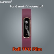 For Garmin Vivosmart Vivo Smart 4 HR Plus Band Smart Watch Ultra Thin Clear Full Cover Slim Soft TPU Repairable Hydrogel Film Screen Protector -Not Tempered Glass