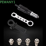PEWANY1 Electric Rivet Tool, Power Drill Attachment 1/4 Inch Hex Shaft Rivet Tool Adapter, Tool Kit 