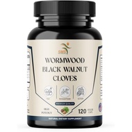 Wormwood Black Walnut Clove Capsules – Herbal Detox & Cleanse Supplement, 120 Capsules for Digestive